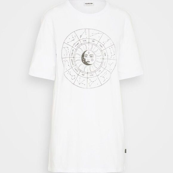 Noisy May // Zodiac 2/4 Sleeve Tee | Bright White // Size Medium // BNWT - Picture 1 of 8